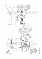 VENTILATEUR D'HUILE voor Yamaha F200F Electric Starter, Remote Control, Power Trim & Tilt, Shaft 25