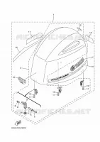 KUIP BOVENSTE voor Yamaha F200F Electric Starter, Remote Control, Power Trim & Tilt, Shaft 20