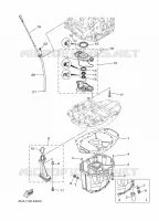 VENTILATEUR D'HUILE voor Yamaha F200F Electric Starter, Remote Control, Power Trim & Tilt, Shaft 25