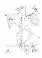 HOUDER 2 voor Yamaha F200B Electric Starter, Remote Control, Power Trim & Tilt, Shaft 25