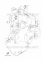 INLAAT 2 voor Yamaha F200B Electric Starter, Remote Control, Power Trim & Tilt, Shaft 25