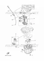 VENTILATEUR D'HUILE voor Yamaha F200B Electric Starter, Remote Control, Power Trim & Tilt, Shaft 25