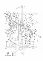 KUIPFRAME voor Yamaha F200B Electric Starter, Remote Control, Power Trim & Tilt, Shaft 25