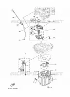 VENTILATEUR D'HUILE voor Yamaha F200B Electric Starter, Remote Control, Power Trim & Tilt, Shaft 25