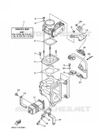GASKLEP HUIS voor Yamaha F200C 4 Stroke, Electric Starter, Remote Control, Power Trim & Tilt 2006