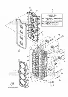 CILINDER / CARTERDELEN 2 voor Yamaha F200F Electric Starter, Remote Control, Power Trim & Tilt, Shaft 25