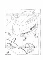 KUIP BOVENSTE voor Yamaha F200F Electric Starter, Remote Control, Power Trim & Tilt, Shaft 25