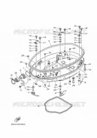 LAGERE DEKSEL 1 voor Yamaha F200G Counter Rotation, Electric Starter, Remote Control, Power Trim & Tilt, Shaft 20