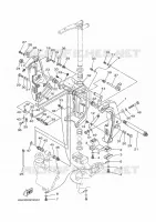 KUIPFRAME voor Yamaha F225T Electric Start, Power Trim & Tilt, Remote Control, Shaft 25