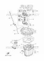 VENTILATEUR D'HUILE voor Yamaha F225F Electric Starter, Remote Control, Power Trim & Tilt, Shaft 30