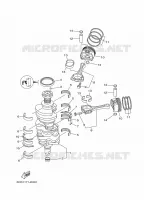 KRUKAS / ZUIGER voor Yamaha F225F Electric Starter, Remote Control, Power Trim & Tilt, Shaft 25