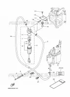 BRANDSTOF SYSTEEM 1 voor Yamaha F250B Electric Starter, Remote Control, Power Trim & Tilt, Shaft 25
