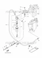 BRANDSTOF SYSTEEM 1 voor Yamaha F250G Electric Starter, Remote Control, Power Trim & Tilt, Shaft 25
