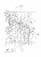 KUIPFRAME voor Yamaha F250G Electric Starter, Remote Control, Power Trim & Tilt, Shaft 25