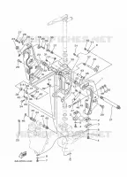 KUIPFRAME voor Yamaha F250G Electric Starter, Remote Control, Power Trim & Tilt, Shaft 25
