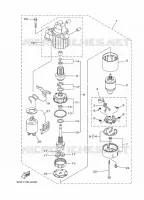 STARTMOTOR voor Yamaha F300B Electric Starter, Remote Control, Power Trim & Tilt, Shaft 25