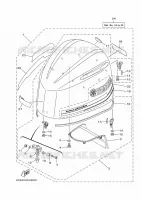 KUIP BOVENSTE voor Yamaha F300X Electric Starter, Digital Control, Power Trim & Tilt, Shaft 25