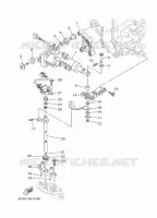 GASBEDIENING voor Yamaha F300N Electric Starter, Digital Control, Power Trim & Tilt, Shaft 25