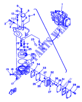 CARBURATEUR  voor Yamaha 6D 2 Stroke, Electric Start, Manual Tilt 1992