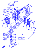 CILINDER / CARTERDELEN voor Yamaha 6D 2 Stroke, Electric Start, Manual Tilt 1992