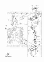 BENZINEPOMP 1 voor Yamaha LF150X Counter Rotation, Remote Control, Power Trim & Tilt, Shaft 25