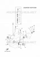 DEKSEL EN TRANSMISSIE PROPELLERS 4 voor Yamaha LF150X Counter Rotation, Remote Control, Power Trim & Tilt, Shaft 25
