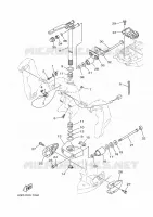 HOUDER 2 voor Yamaha LF150X Counter Rotation, Remote Control, Power Trim & Tilt, Shaft 25