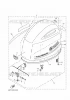KUIP BOVENSTE voor Yamaha LF150X Counter Rotation, Remote Control, Power Trim & Tilt, Shaft 25