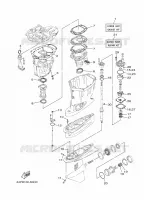 REPARATIESET 2 voor Yamaha LF150X Counter Rotation, Remote Control, Power Trim & Tilt, Shaft 25