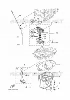 VENTILATEUR D'HUILE voor Yamaha LF150X Counter Rotation, Remote Control, Power Trim & Tilt, Shaft 25