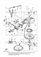 STARTMOTOR voor Yamaha 8S Manual Starter, Tiller Handle, Manual Tilt, Pre-Mixing, Shaft 15