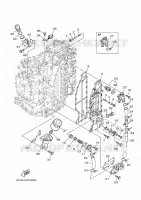 CILINDER EN CARTERDELEN 3 voor Yamaha LF150X Counter Rotation, Electric Starter, Power Trim & Tilt, Tiller & Remote Control, Shaft 25