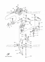 GASBEDIENING voor Yamaha FL200B Counter Rotation, Electric Starter, Remote Control, Power Trim & Tilt, Shaft 25