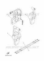 AFSTANDSBEDIENING voor Yamaha FL200B Counter Rotation, Electric Starter, Power Trim & Tilt, Shaft 25