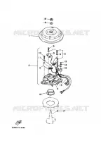 DYNAMO voor Yamaha 8C Manual Starter, Tiller Handle, Manual Tilt, Pre-Mixing, Shaft 15