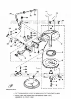 STARTMOTOR voor Yamaha 8C Manual Starter, Tiller Handle, Manual Tilt, Pre-Mixing, Shaft 15