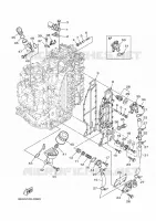 CILINDER EN CARTERDELEN 3 voor Yamaha LF200L Counter Rotation, Electric Starter, Tiller & Remote Control, Power Trim & Tilt, Shaft 20