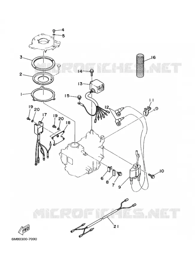 ELECTRISCH 1 Yamaha OUTBOARD ENGINES 8hp (5.9kW) 1997 8  8C