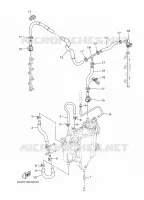 BENZINEPOMP 2 voor Yamaha LF350X Counter Rotation, Electric Starter, Tiller & Remote Control, Power Trim & Tilt, Shaft 25