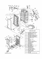 CILINDER / CARTERDELEN 1 voor Yamaha LF350X Counter Rotation, Electric Starter, Tiller & Remote Control, Power Trim & Tilt, Shaft 25