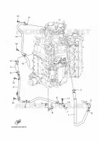 CILINDER EN CARTERDELEN 4 voor Yamaha LF350X Counter Rotation, Electric Starter, Tiller & Remote Control, Power Trim & Tilt, Shaft 25