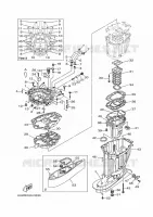 DEKSEL voor Yamaha LF350X Counter Rotation, Electric Starter, Tiller & Remote Control, Power Trim & Tilt, Shaft 25