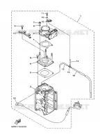 GASKLEP HUIS voor Yamaha LF350X Counter Rotation, Electric Starter, Tiller & Remote Control, Power Trim & Tilt, Shaft 25