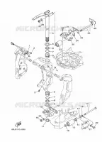 HOUDER 2 voor Yamaha LF350X Counter Rotation, Electric Starter, Tiller & Remote Control, Power Trim & Tilt, Shaft 25