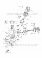 KRUKAS / ZUIGER voor Yamaha LF350X Counter Rotation, Electric Starter, Tiller & Remote Control, Power Trim & Tilt, Shaft 25