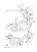 LAGERE DEKSEL 2 voor Yamaha LF350X Counter Rotation, Electric Starter, Tiller & Remote Control, Power Trim & Tilt, Shaft 25