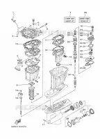 REPARATIESET 2 voor Yamaha LF350X Counter Rotation, Electric Starter, Tiller & Remote Control, Power Trim & Tilt, Shaft 25