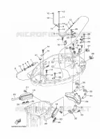 LAGERE DEKSEL 2 voor Yamaha LF350X Counter Rotation, Remote Control, Electric Starter, Power Trim & Tilt, Shaft 25
