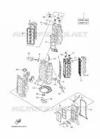 REPARATIESET 1 voor Yamaha LF350U Counter Rotation, Remote Control, Electric Starter, Power Trim & Tilt, Shaft 30