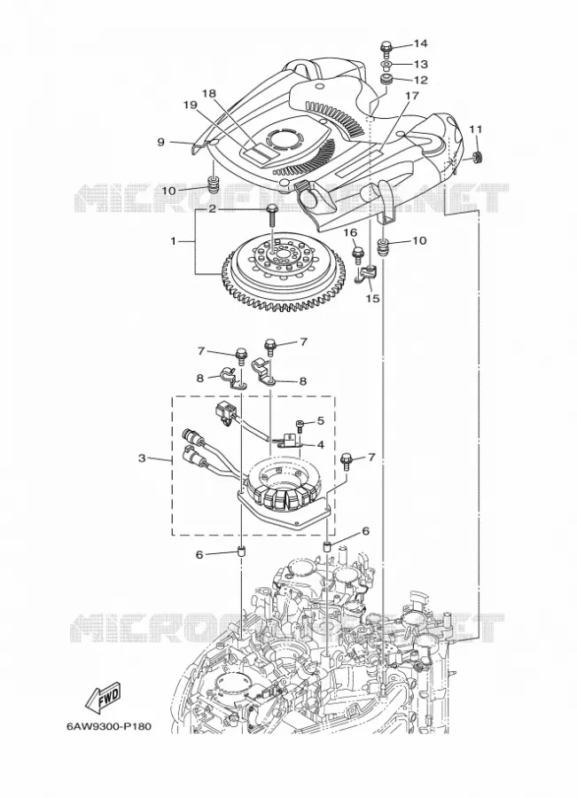 DYNAMO Yamaha OUTBOARD ENGINES 350hp (257.4kW) 2016 LF350  LF350UCC-2016